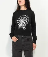 Empyre Jax Skull Black Crop Sweater