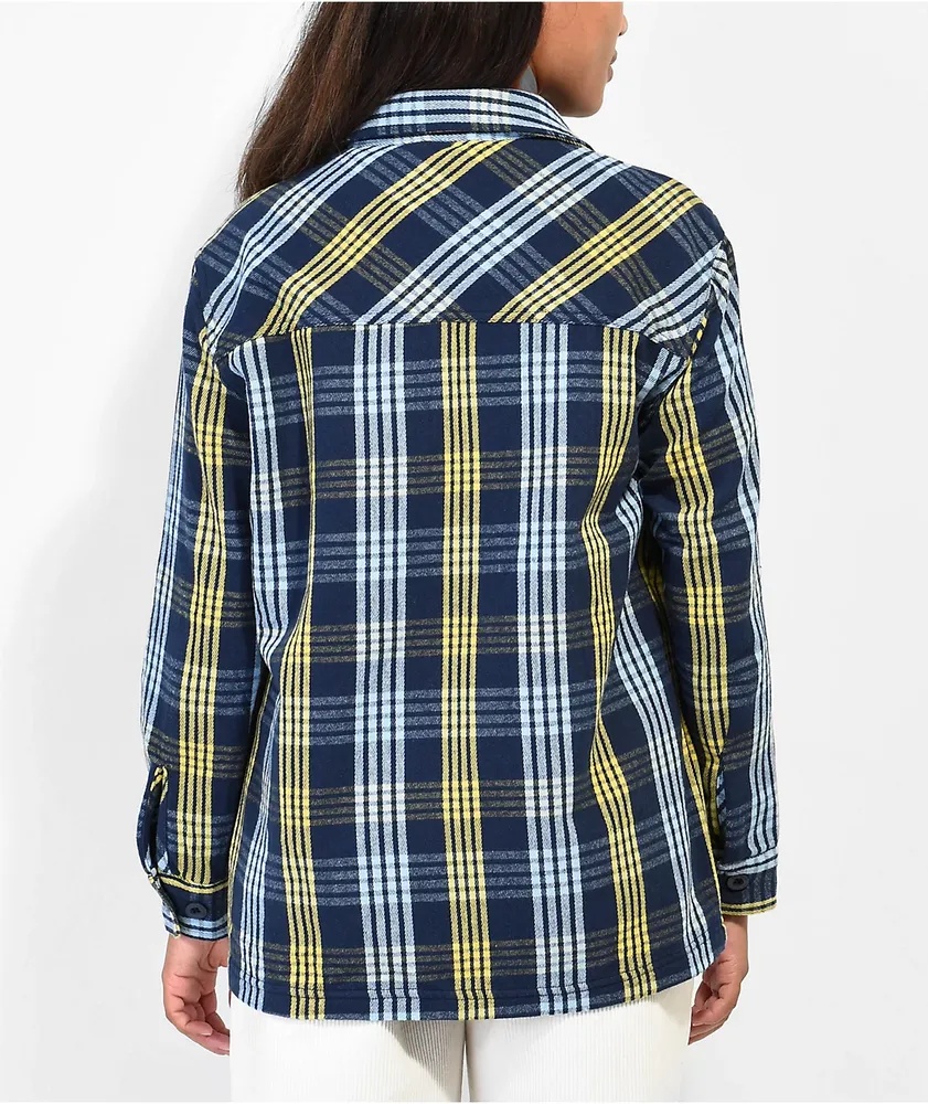 Empyre Jayden Blue & Yellow Flannel Shirt