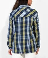 Empyre Jayden Blue & Yellow Flannel Shirt