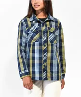 Empyre Jayden Blue & Yellow Flannel Shirt