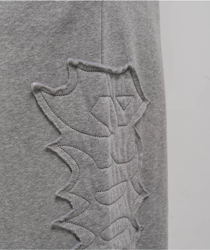 Empyre Jemma Applique Grey Oversized Wide Leg Sweatpants