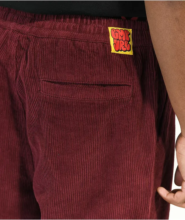 Empyre Johnny Red Elastic Waist Corduroy Skate Pants