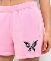 Empyre Jules Butterfly Prism Pink Sweat Shorts