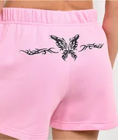 Empyre Jules Butterfly Prism Pink Sweat Shorts