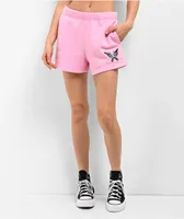 Empyre Jules Butterfly Prism Pink Sweat Shorts