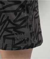 Empyre Jules Graffiti Raven Black Sweat Shorts