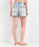 Empyre Kickback Cutoff Light Blue Wash Shorts