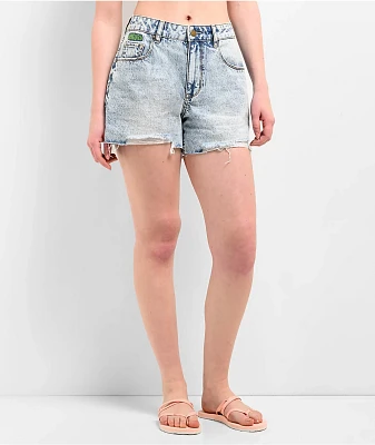 Empyre Kickback Cutoff Light Blue Wash Shorts