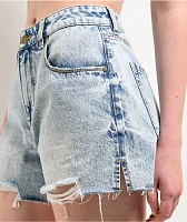 Empyre Kickback Light Wash Denim Cutoff Shorts