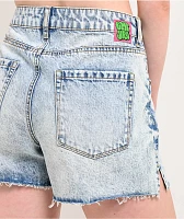 Empyre Kickback Light Wash Denim Cutoff Shorts