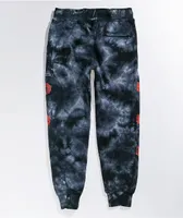 Empyre Kids' Hazy Rose Black Tie Dye Jogger Sweatpants