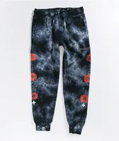 Empyre Kids' Hazy Rose Black Tie Dye Jogger Sweatpants