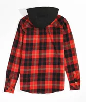 Empyre Kids Chancer Red Hooded Flannel Shirt