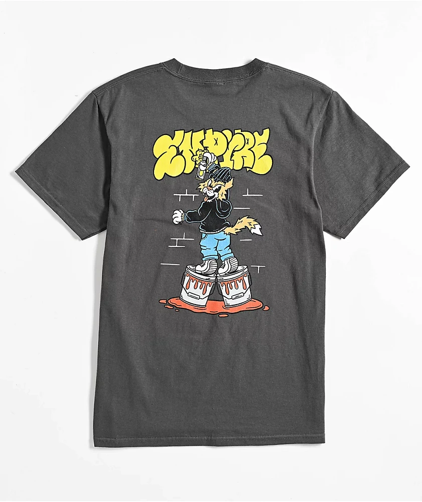 Empyre Kids Graffiti Cat Grey T-Shirt