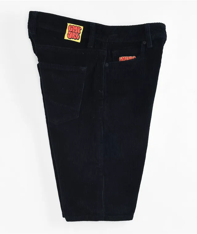 Empyre Loose Fit Bleached Black Corduroy Skate Pants