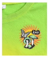 Empyre Kipsy Love Doesn't Cost Yellow & Green Ombre Crop T-Shirt