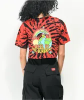 Empyre Kipsy Reel In Sunshine Red Tie Dye Crop T-Shirt