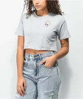 Empyre Kipsy Tough Truths Heather Grey Crop T-Shirt