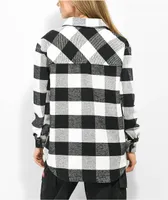 Empyre Kiva Black & White Brushed Plaid Jacket