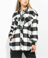 Empyre Kiva Black & White Brushed Plaid Jacket