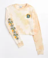 Empyre Kode Grow Peace Tie Dye Long Sleeve Crop T-Shirt