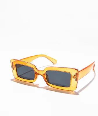 Empyre Lana Orange Oversized Square Sunglasses