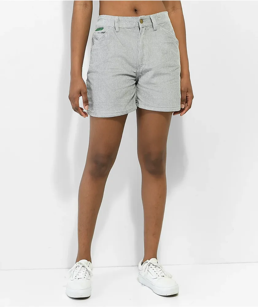 Empyre Elastic Waist Green Corduroy Skate Shorts