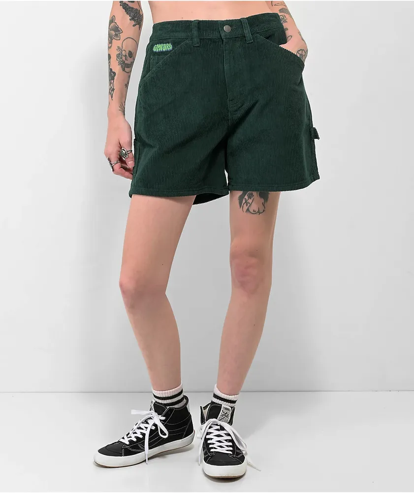 Empyre Laurel Ponderosa Green Corduroy Carpenter Shorts