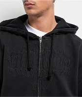 Empyre Leg Cramp Black Wash Zip Hoodie