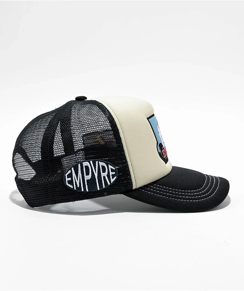 Empyre Lifted Black & Cream Trucker Hat