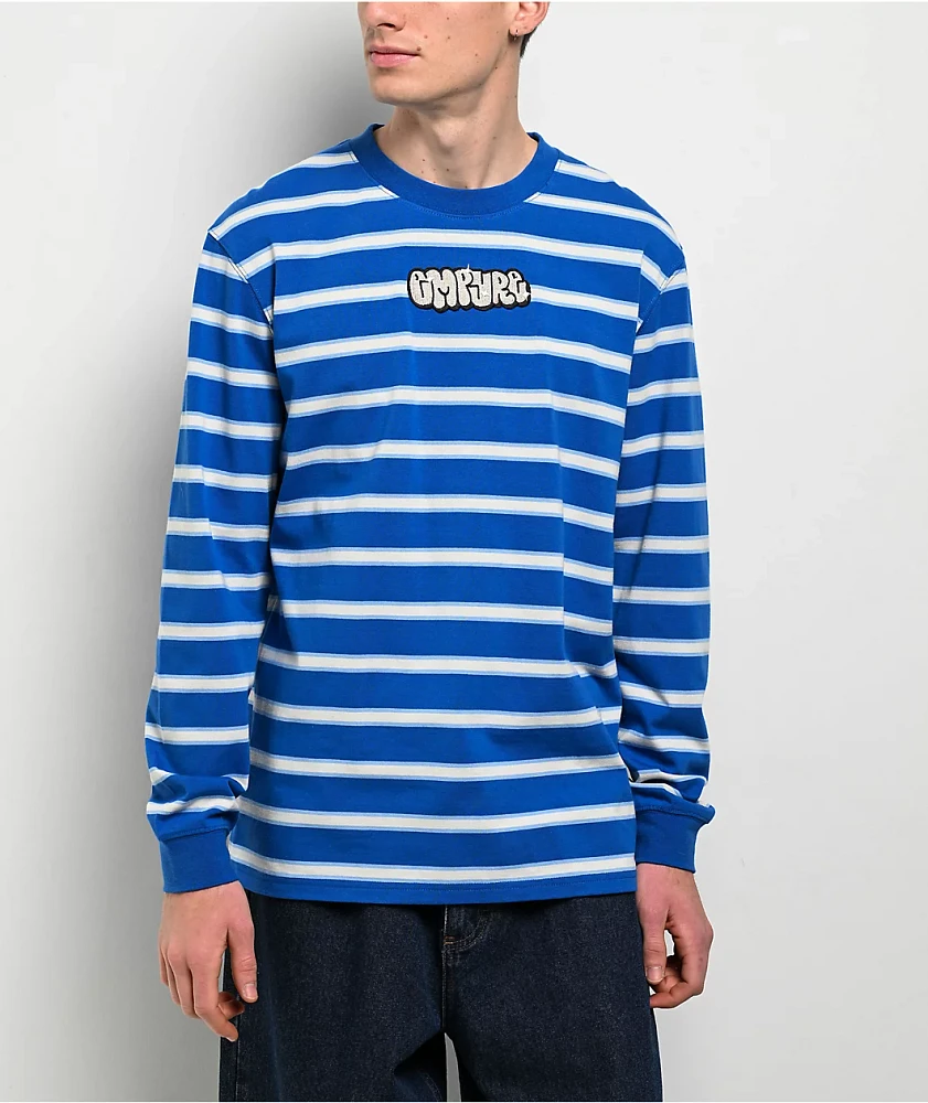 Empyre Logan Blue & White Stripe Long Sleeve T-Shirt