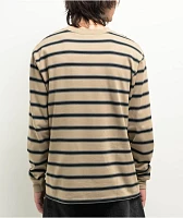 Empyre Logan Stripe Beige & Black Long Sleeve T-Shirt