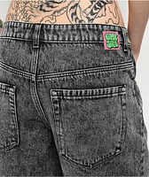 Empyre Loiter Obscure Grey Wash Straight Leg Denim Shorts