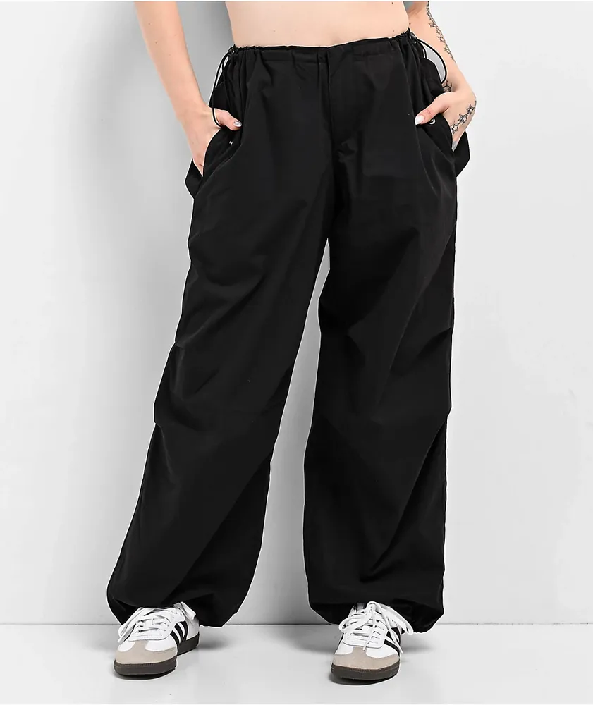 Empyre Canopy Black Cargo Parachute Pants