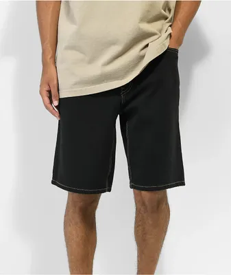 Empyre Loose Fit Blue Black Denim Skate Shorts