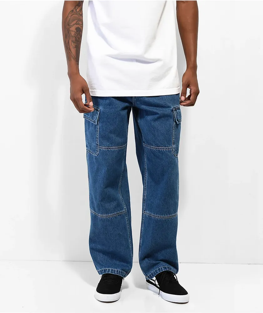 Loose Fit Double Knee Denim Pant