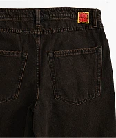 Empyre Loose Fit Brown Denim Skate Shorts