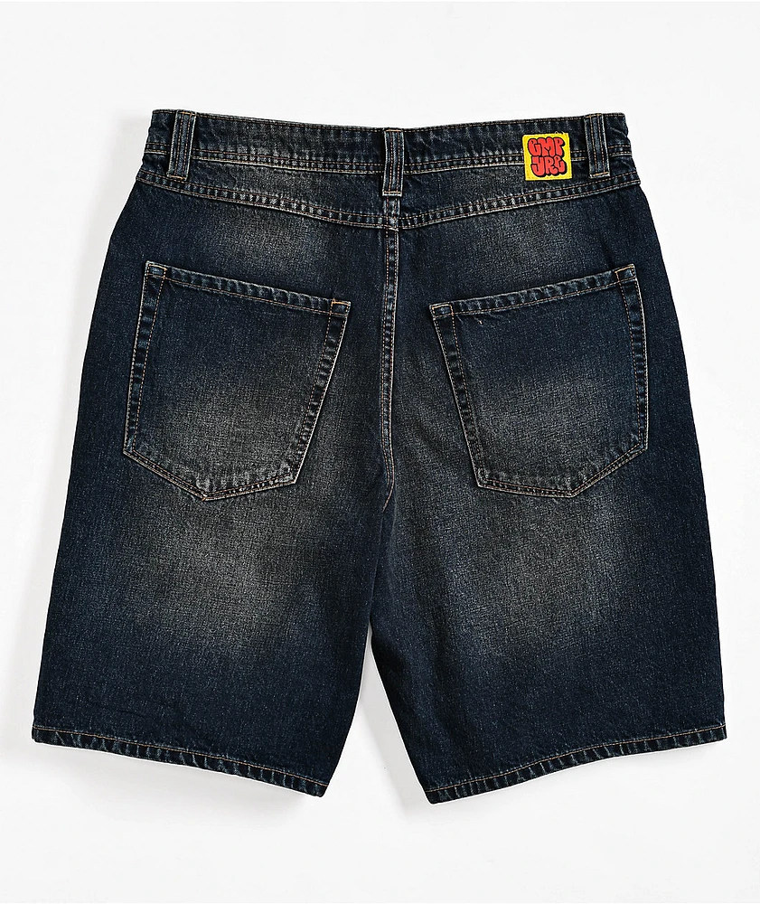 Empyre Loose Fit Dark Blue Wash Denim Skate Shorts