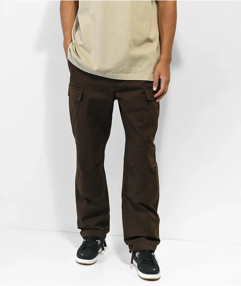 Loose Fit Cargo Pants - Dark brown - Men