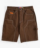 Empyre Loose Fit Double Knee Brown Shorts