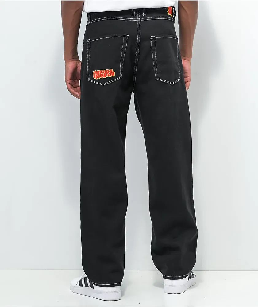 Baggy Jeans,Lattest Design Black Denim 6 Pocket Cargo pant with
