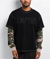 Empyre Loose Screw Black & Camo 2fer Long Sleeve T-Shirt