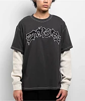 Empyre Loose Screw Charcoal & Beige 2fer Long Sleeve T-Shirt