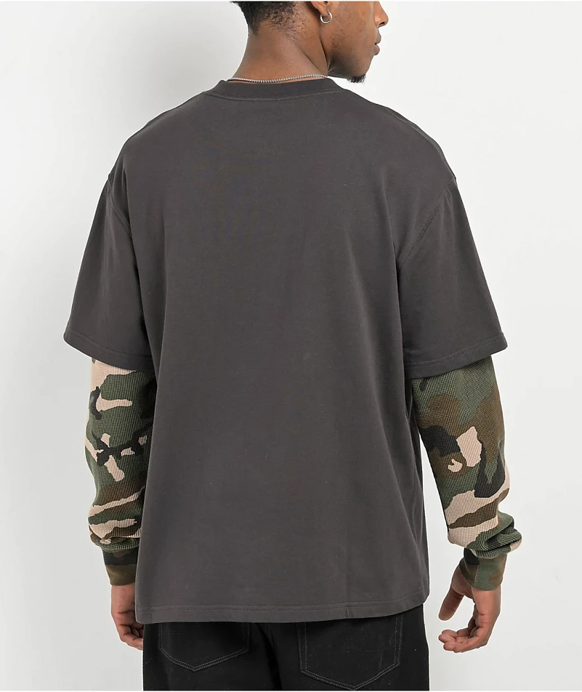 Empyre Loose Screw Charcoal & Camo 2fer Long Sleeve T-Shirt