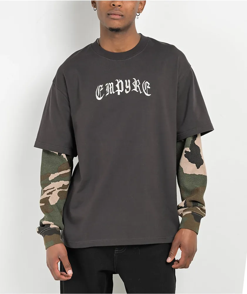 Empyre Loose Screw Charcoal & Camo 2fer Long Sleeve T-Shirt