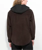 Empyre Lucky Brown Hooded Corduroy Shirt