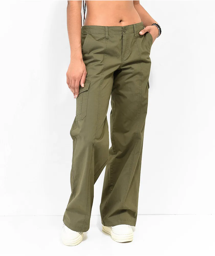 Wide Leg Low Cargo Pants