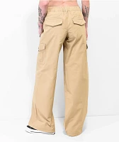 Empyre Maisie Incense Brown Low Rise Cargo Pants