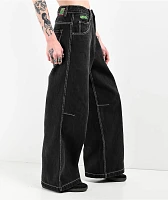 Empyre Marble Extent Wide Leg Black Denim Jeans