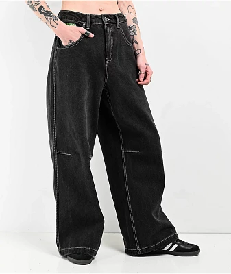 Empyre Marble Extent Wide Leg Black Denim Jeans